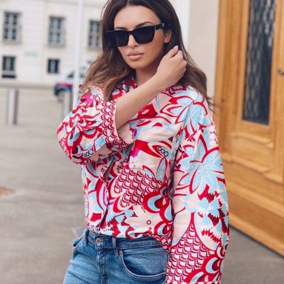 Blogger's Fav|NWT Zara Blouse With Scarf - Picture 3 of 16